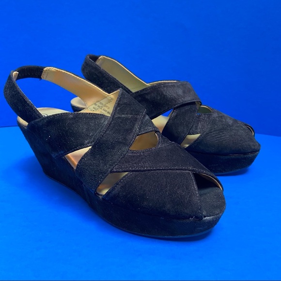 Final Price! Caspita Vintage Black Suede Platform - Picture 3 of 9